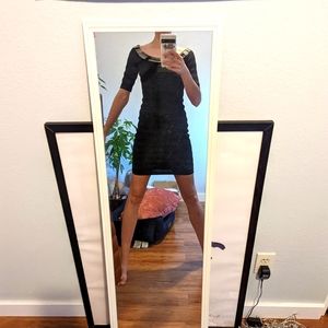 Classy Embroidered Black Dress